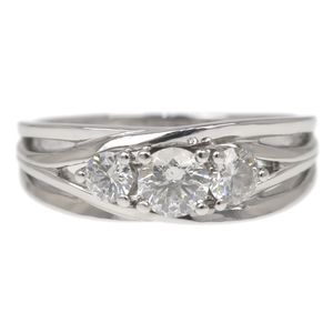 [ name higashi ] De Beers trilogy TRILOGY ring ring diamond 0.60ct Pt900 platinum 16 number jewelry other finish settled 