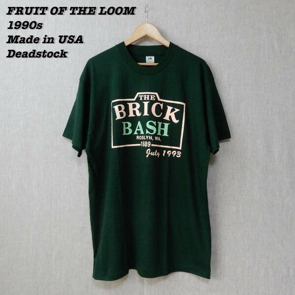 THE BRICK BASH T-shirts 1990s XL T096 FRUIT OF THE LOOM Deadstock Made in USA フルーツオブザルーム アメリカ製 デッドストック