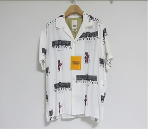 定価2.9万 新品 YSTRDY'S TMRRW DREAMER SHORT SLEEVE SHIRT ホワイト S 半袖 開襟 総柄 レーヨン シャツ イエスタデイズ トゥモロー