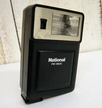 レトロ 当時物 RETRO CAMERA NATIONAL ナショナル フィルムカメラ 用品 アクセサリー ストロボ PE-160C 作動品 Made in japan 日本製_画像1