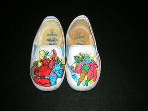 昭和レトロ　当時物 　月星シューズ　レッドバロン＆アイアンキング　子供靴　14㌢　未使用品　ムーンスター　70年代