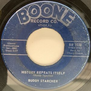 USオリジナル 7インチ BUDDY STARCHER History Repeats Itself / Sniper's Hill ('66 Boone) Spoken Word オカルト 朗読 珍盤 45RPM.