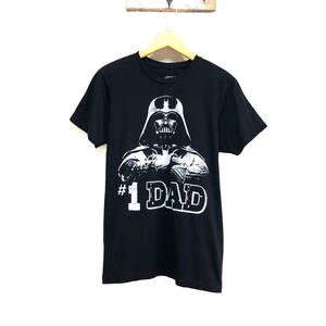 【980円スタート】USA 古着 スターウォーズ STAR WARS ダースベイダー 半袖 Tシャツ #1DAD ブラック 黒 メンズS 映画 古着卸 BA0042