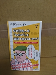 SB新書『なぜ日本人は「わきの下」も英語で言えないのか？　学校では教えてくれない英語基礎表現1200』デイビッド・セイン　初版本