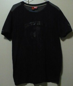  beautiful goods PUMA( Puma ) made ×Ferrari( Ferrari ) T-shirt L black × gray 567939