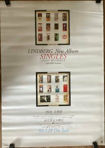 KK-3538■送料無料■LINDBERG リンドバーグ SINGLES ロック バンド 音楽 歌手 ポスター 印刷物 レトロ アンティーク●破れあり/くSUら