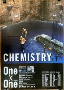 KK-3609■送料無料■CHEMISTRY One×One 音楽 歌手 男性 2人組 2004年 ポスター CD 印刷物 レトロ アンティーク●破れあり/くSUら