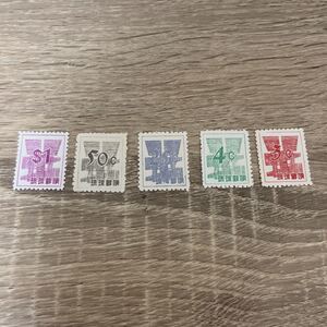 琉球切手 未使用 5種