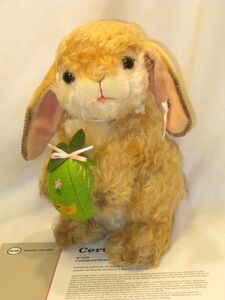 シュタイフ/Steiff★2017年USA限定★「Cottontail・バニー」★イースターエッグを持ったロップイヤーラビット