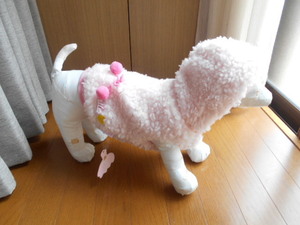 小型犬★Lollypop PET もこもこパーカー　ピンク　XL　