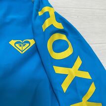 ロキシー ROXY キッズ 男の子 女の子 水着 ラッシュガード 長袖 ジップアップ 日焼け防止 ブルー 青 サイズ150 美品_画像4