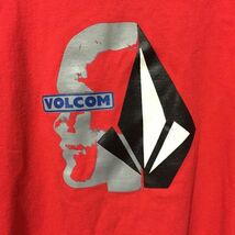 希少 90's ボルコム VOLCOM ロゴ プリント メンズ 半袖 Tシャツ Lサイズ 赤 ヴィンテージ USA 古着_画像3