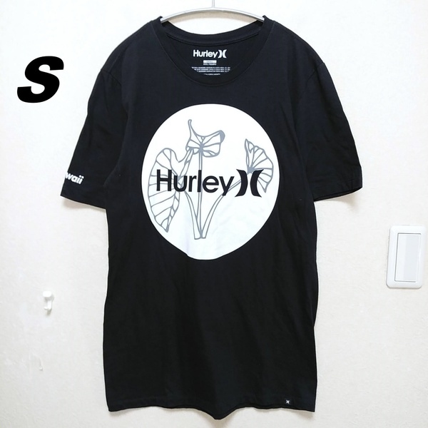 hurley サーフ　ハーレー　Tシャツ　メンズS　黒　蓮　220610-08