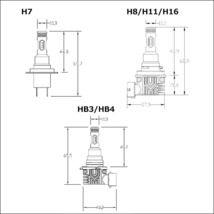 LEDヘッドライト (V7) HB4 アイスブルー フォグランプ DC12V 40W 9000ルーメン バルブ 2本セット 1年保証_画像4