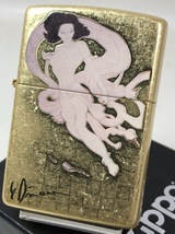 Zippo ジッポー雷神 天女 / ライジン 天野喜孝 金箔風 両面/新品 送料無料_画像1