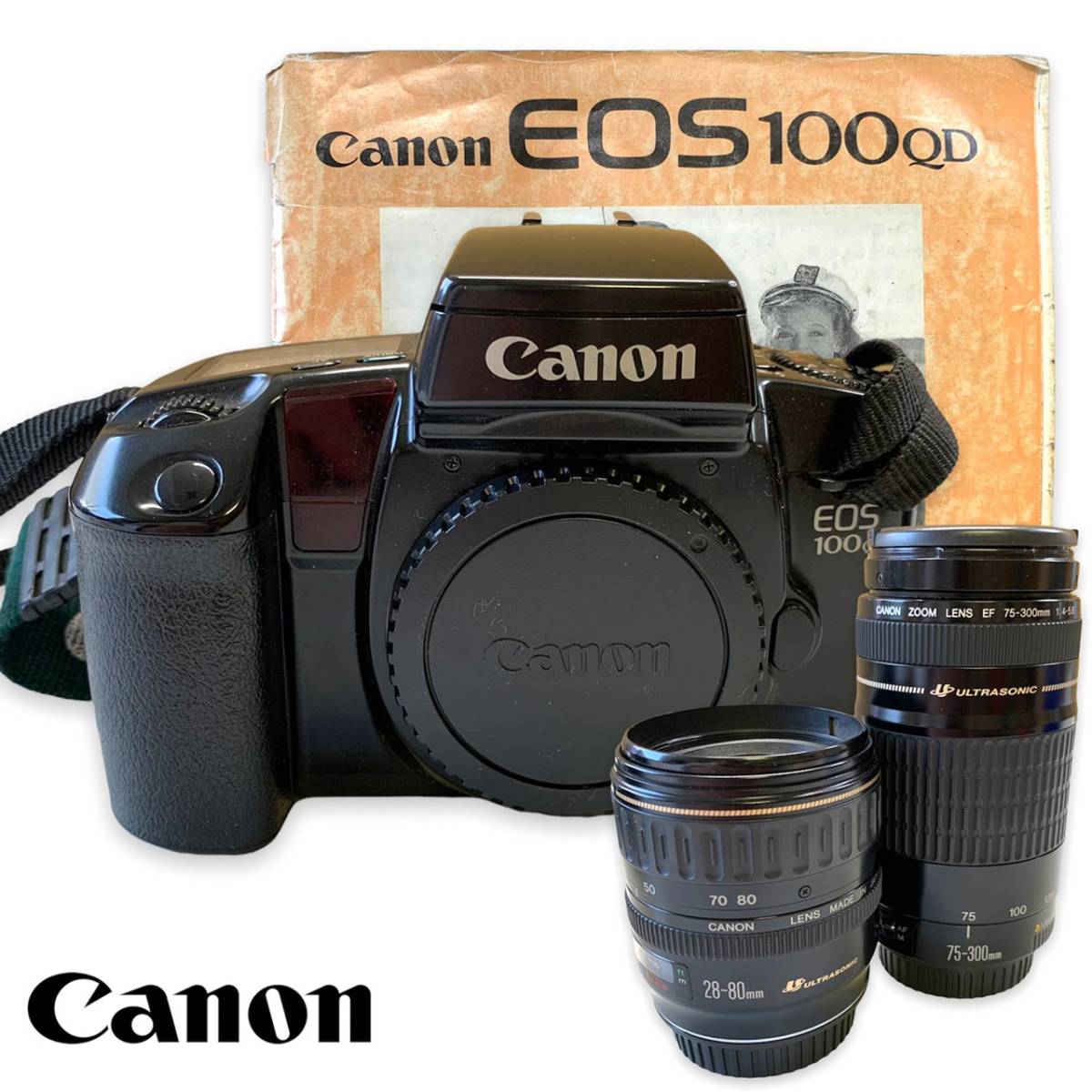 オックスフォードブルー Canon EOS 100QD 一眼レフ カメラ レンズ フィルムカメラ