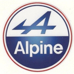 海外　限定品　送料込み 　アルピーヌ ルノー ロゴ ALPINE RENAULT 75mm　ステッカー