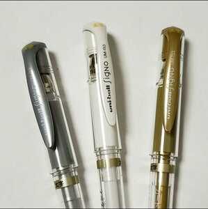 新品未使用品 三菱鉛筆 ゲルボールペン 3種セット sigNo シグノ 金 銀 白 ユニボール