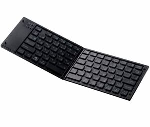 美品☆定価7,000円☆エレコム キーボード Bluetooth 折りたたみ マルチペアリング ブラック TK-FLP01BK
