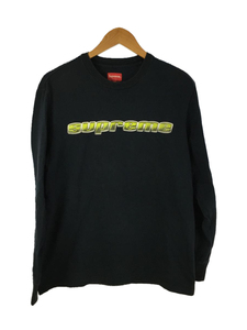 Supreme◆19AW/長袖Tシャツ/S/コットン/ネイビー/Chrome Logo L/S Top/シュプリーム