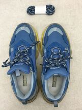 BALENCIAGA◆TRIPLE S/ローカットスニーカー/42/BLU/483513 W06E2 4704/使用感有/ヨゴレ有_画像4