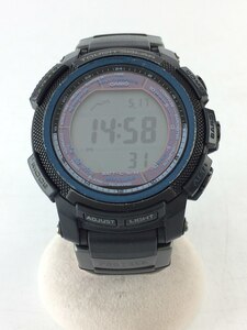 CASIO◆ソーラー腕時計/デジタル/ブラック/PRW-2000Y/表面傷有/PROTREK
