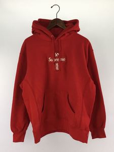 Supreme◆Cross Box Logo Hooded Sweatshirt/クロスボックスロゴパーカー/M/コットン/RED