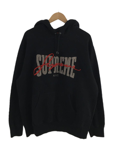 Supreme◆22SS/EMBROIDERED CHENILLE HOODED SWEATSHIRT/パーカー/L/コットン/BLK