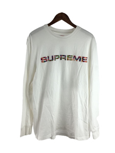 Supreme◆20SS/Meta Logo L/S Top/長袖Tシャツ/L/コットン/WHT