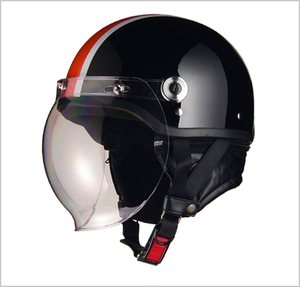 【リード工業】 CROSS CR-760 ハーフヘルメット ブラック×オレンジ