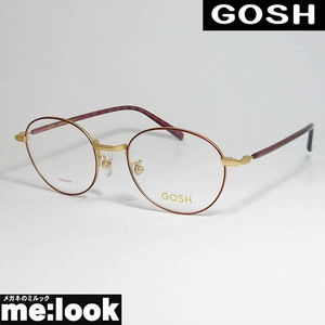 GOSH ゴッシュ レディース 眼鏡 メガネ フレーム GOB2001-3-49 度付可 レッド　ゴールド