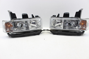 美品/クリア塗装　モビリオスパイク　GK1　前期　ヘッドライト　左右　スタンレー　P3128　キセノン　HID　打刻U　238206+238207