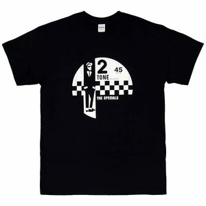 [XLサイズ]2 Tone（ツートーン）Records ロゴ Specials（スペシャルズ） 2トーン／スカTシャツ ブラック