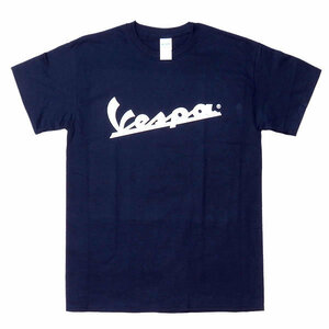 [XLサイズ]Vespa（ヴェスパ） スクーター Mods モッズ SKA スカ ロゴTシャツ ネイビー