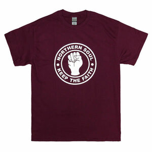 [XLサイズ]Northern Soul （ノーザン・ソウル） サークルロゴ Tシャツ #2 レッド