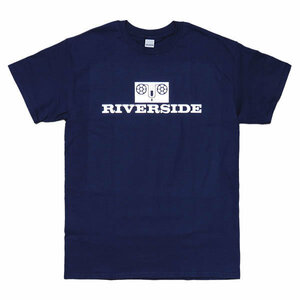 [Sサイズ]Riverside （リヴァーサイド） Records ジャズレーベル ロゴTシャツ ネイビー