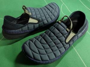 ▲メレルMERRELL キルティングアッパー スリッポン HUT MOCハットモック ネイビー/オリーブ 26.0cm 美品!!!▲