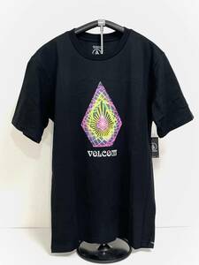 VOLCOM Volcom AF522204BLK men's M size short sleeves T-shirt print tea T-Shirts PrintTee black color voru com new goods prompt decision free shipping 