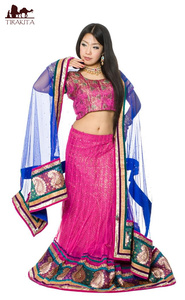  free shipping party dress cosplay wedding (1 point thing ) India. rehenga( pink × blue ) brick surrey 