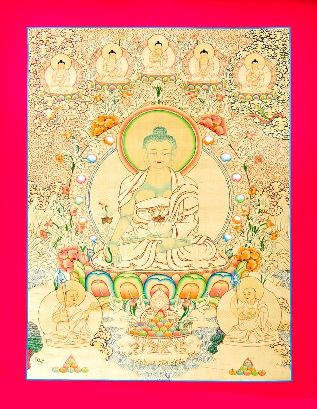 무료 배송 Thangka 만다라 손으로 그린 Thangka 스파클링 Thangka Hosho Tathagata 62x85 만다라 불교 그림 아시아, 삽화, 그림, 다른 사람