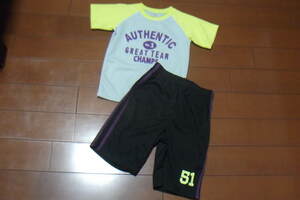  new goods T-shirt short bread top and bottom set sport size 110. sweat speed .198 jpy shipping possible stamp possible 