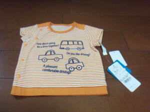  new goods f-sen rabbit man . T-shirt size 70 car orange 198 jpy shipping possible stamp possible 
