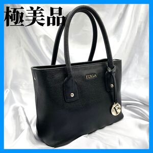 FURLA フルラ サフィアーノ ハンドバッグ チャーム付