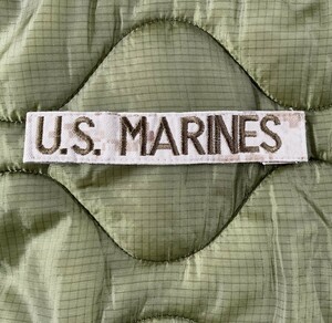 米軍 デザート・マーパット 低視認識 U.S.MARINES ネーム テープ リボンパッチ ワッペン 本物 希少 美品 US MC海兵隊 2552A