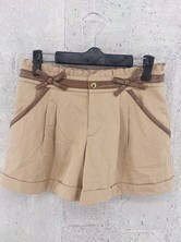 ◇ Apuweiser-riche アプワイザー リッシェ フリル ショート パンツ 1 ベージュ ブラウン * ◆ 1002796353079