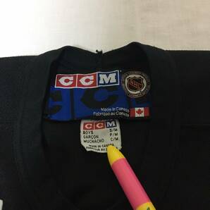 カナダ製 CCM アイスホッケー デトロイト レッドウィングス ジャージ S/M ブラック ユニフォームの画像7