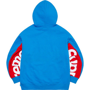 22S/S Supreme Cropped Panels Hooded Sweatshirt Bright Blue ブライトブルー Box Logo ボックスロゴ スウェット フーデッド シュプリーム