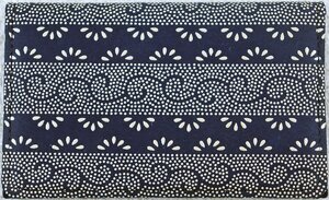 P◆中古品◆名刺入れ 『印傳屋/INDEN-YA』 カラー:ネイビー/紺 サイズ(約):縦6.8cm×横11.2cm カードケース 印伝/いんでんや ※箱付き