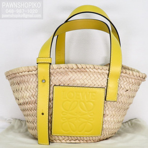  quality iko-[ Loewe ] LOEWE BASKETBAG SMALL| basket bag small | basket bag 327.02.S93 rough .a× leather yellow beautiful goods 