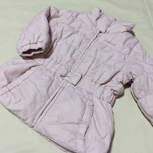+WH115 Combi mini コンビミニ 100 女の子 女子 長袖 中綿入り ジャケット コート ピンク リボン 軽量 防寒